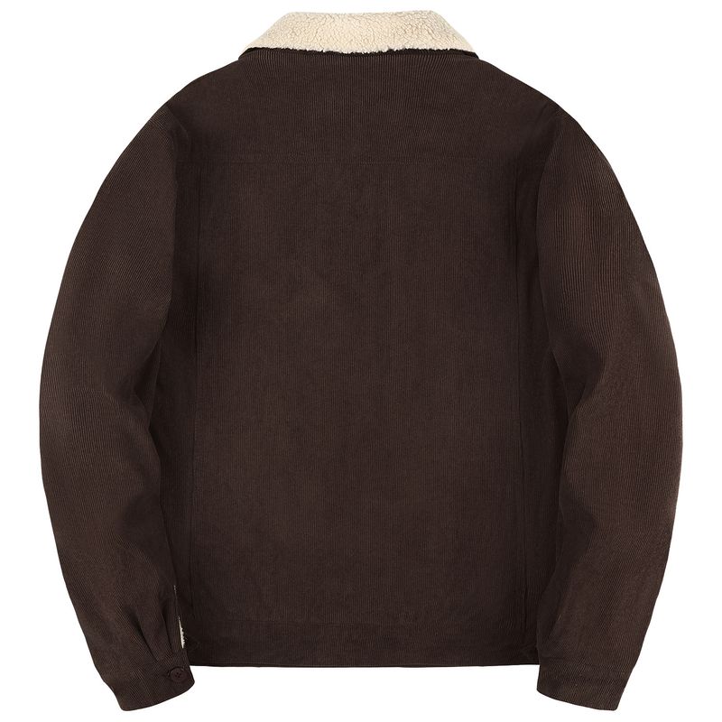 Men's Clothing Autumn And Winter Long Sleeved Lapel Corduroy Plus Velvet Jacket_voghion.com