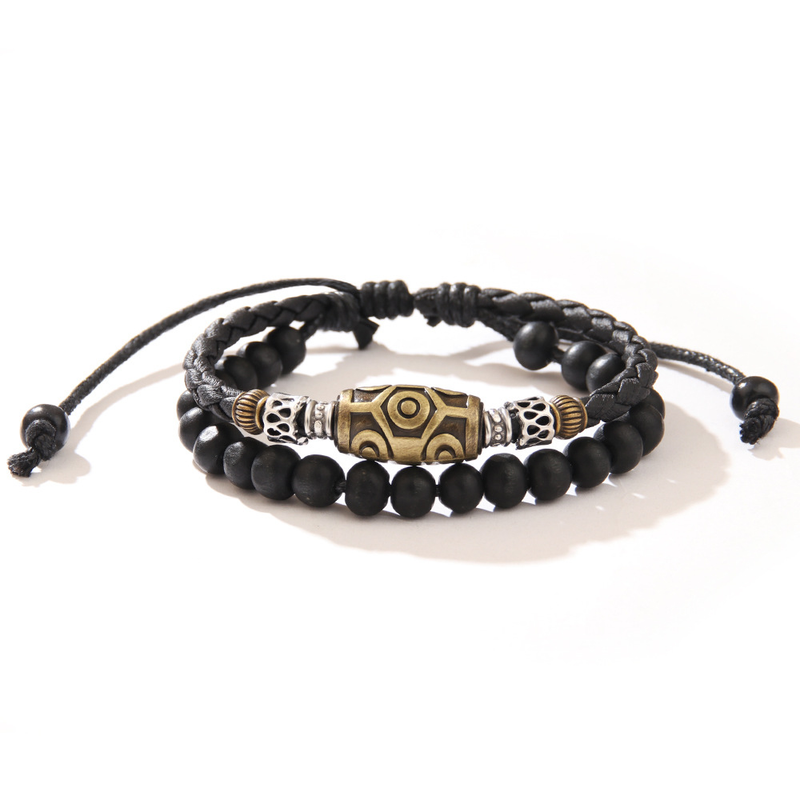 Collana blu tibetana Tianzhu personalizzata, in corda di cera intrecciata, ciondolo antico, catena per collare, moda punk, gioielli da uomo_voghion.com