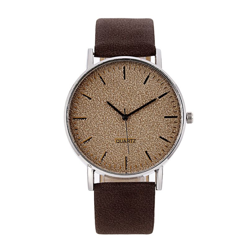 Orologio da polso alla moda, semplice e alla moda, al quarzo, casual, da uomo e da donna, in pelle, per studenti, versione coreana._voghion.com