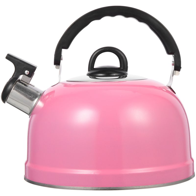Stainless Steel Stove Top Kettles Hot Pot Practical Whistling Tea Handle Pot Boiling Water Gas Stove Heating For Travel Camping_voghion.com