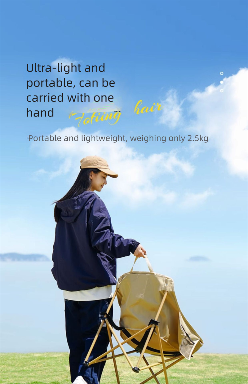 Camping Folding Portable Moon Lazy Outdoor Stool Beach Stall Fishing Chair_voghion.com