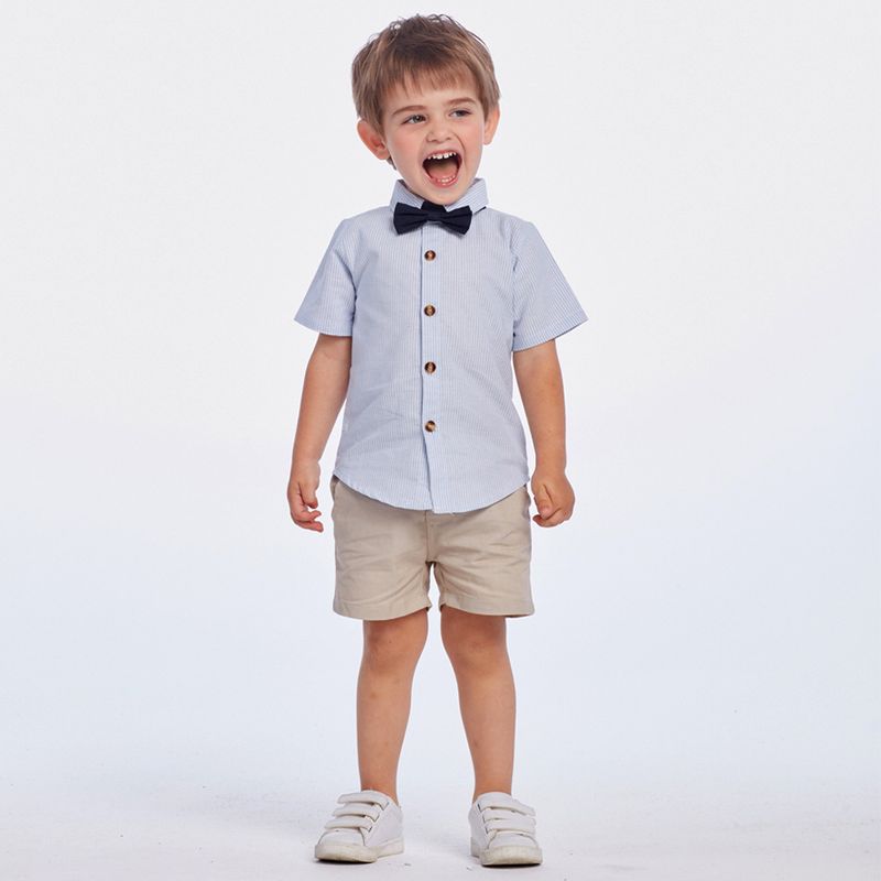 Kinderkleidung Kinderkleidung Sommer neue Jungen Hemd Gentleman Anzug Overall Kindertag Performance Kleidung Jungen ein Jahr alt Kleid_voghion.com