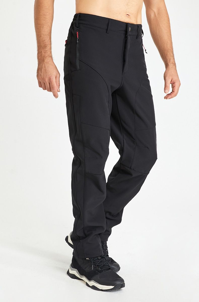001 Winter Outdoor Soft Shell Jacket Men Fleece Lined Thickened Water-Resistant Skiing Hiking Warm Sports Long Pants Casual_voghion.com