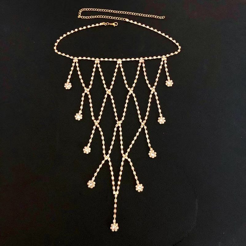 Moda nuova catena a tracolla con nappa di diamanti piena moda sposa matrimonio strass accessori catena a tracolla_voghion.com