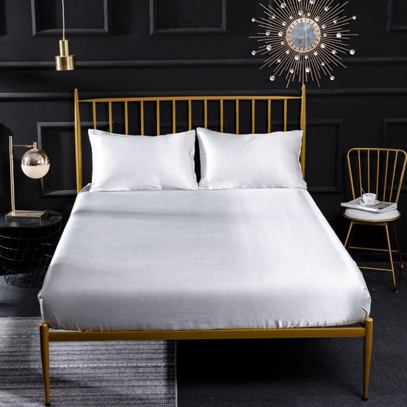 Silky Fitted Sheet Mattress Protector Full Size For Bedding_voghion.com