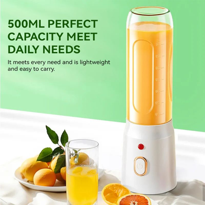 Tragbarer Mixer mit USB-Aufladung, 350 ml Mini-Smoothie-Maker und Entsafterbecher, BPA-freie Tritan-Flasche, für Shakes, Proteingetränke, Reisen, Fitnessstudio, Camping_voghion.com