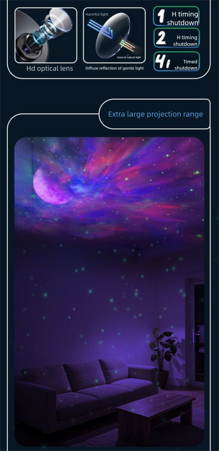 New High-Definition Astronaut Lamp Projector Starry Sky Living Room Bedroom Ceiling Decoration Music Atmosphere Ni_voghion.com