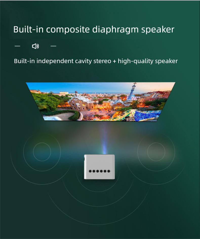 Novo projetor portátil YT500 Home HD Mini Micro 1080P_voghion.com