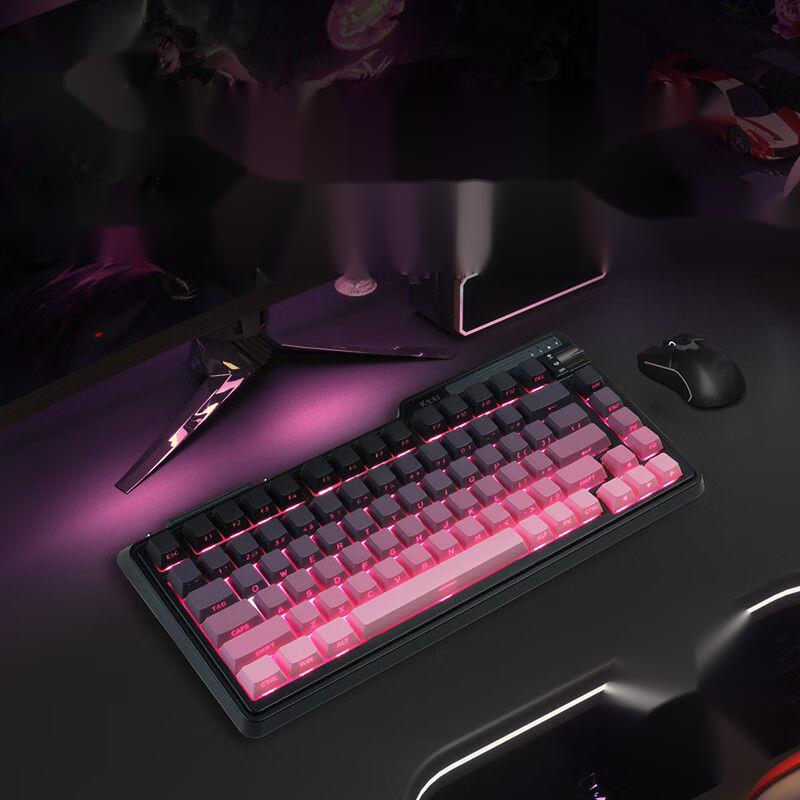 KZZI K75Lit Yan Oymalı Blackberry Tozu Özelleştirilmiş Mekanik Klavye Üçüncü Sahte Sınav Sıcak Takma RGB Oyunu_voghion.com