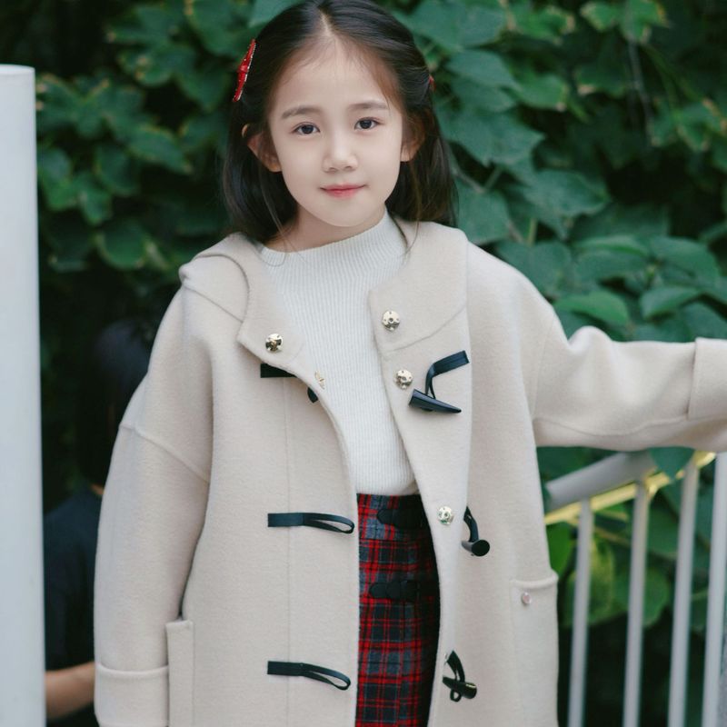 2025 Winter Double-sided Woolen 100% Pure Wool Girls' Coat Wool Medium And Long Woolen Coat_voghion.com
