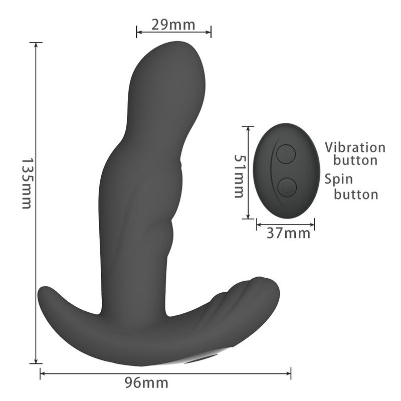 Rotierender Stecker Drahtlose Fernbedienung Prostatamassagegerät Hinterhof Analvibration Masturbationsgerät Erwachsene Sexprodukte_voghion.com