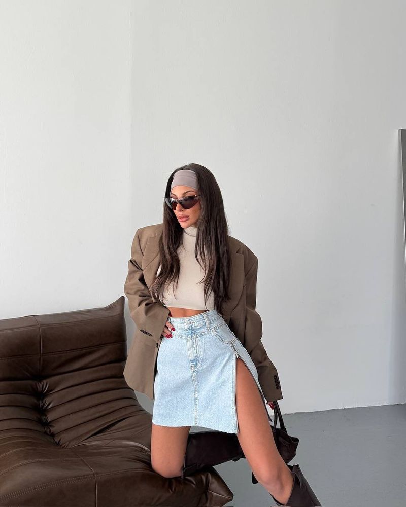 Women's Clothing High Waist Denim Skirt Women's Spring And Summer Design Zipper Ins Style Short Skirt_voghion.com