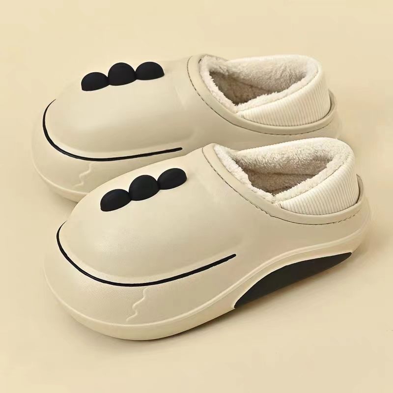 Pantofole in cotone impermeabili per donna, autunno e inverno 2025, calde per la casa, suola spessa, antiscivolo, per coppia_voghion.com