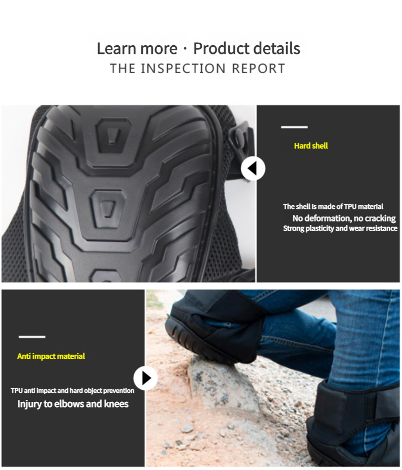 Gomitiere e ginocchiere per la protezione del lavoro. Con un design a guscio rigido, sono resistenti all'usura e antiscivolo, perfetti per le attività all'aperto._voghion.com