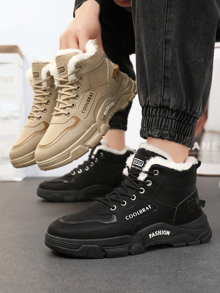 Stivali di cotone Scarpe invernali Martin Scarpe casual da uomo Caldi stivali da combattimento_voghion.com