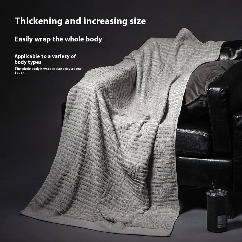 Luxury Hotel Bath Towel Set (2-Pack) - 100% Cotton Extra Thick & Absorbent - Oversized For Couples & Spa Use - Soft & Quick-Drying_voghion.com