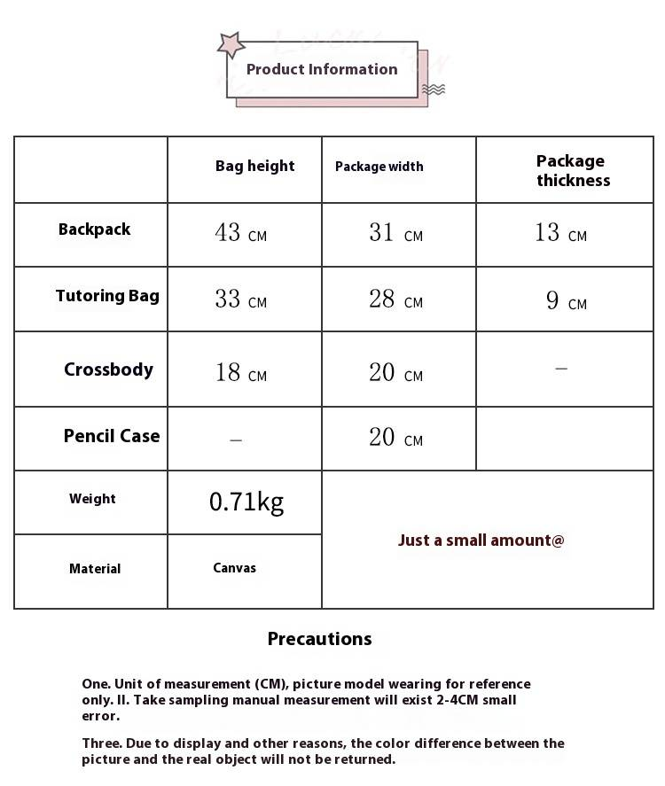 GUIYU Schulrucksack-Set für Kinder – 4-teiliger, leichter Canvas-Bücherrucksack mit atmungsaktiven Trägern, trendigem Buchstabendruck, geräumig für Grundschüler_voghion.com