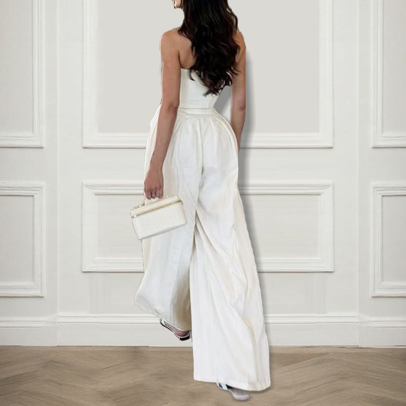 „Sirenenschlitz-Maxikleid – tiefer V-Ausschnitt, Korsett-Taille mit fließendem Rock (atmungsaktives Polyester, rückenfreies Abendkleid für Sommer-Soirées)“_voghion.com