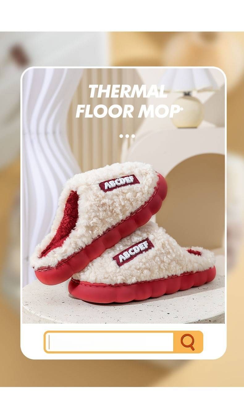 Cozy Plush House Slippers For Women & Men – Warm Winter Indoor Shoes With Non-Slip PVC Sole – Soft Fleece-Lined Home Footwear For Relaxation_voghion.com