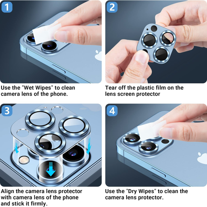 Metall-Kameraobjektivschutzabdeckung für iPhone 14 13 Pro Max 12 11 14Pro iPhone14 13Pro 11Pro Schutzzubehör aus gehärtetem Glas_voghion.com
