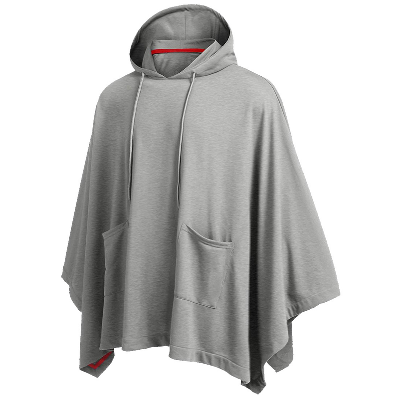 Spring New Men's Wear Large Solid Color Fashion European and American Men's Hooded Cloak_voghion.com