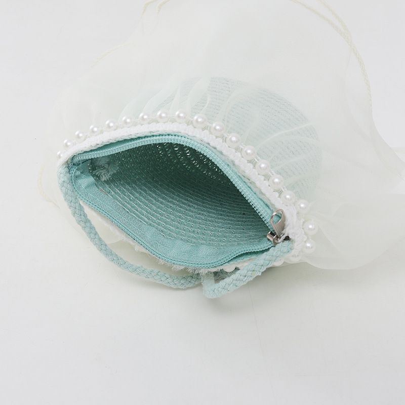 Piccolo set di cappelli e borse da spiaggia con ombrellone e parasole in paglia per bambini, con bordo ondulato fresco, estate, genitori e bambini_voghion.com