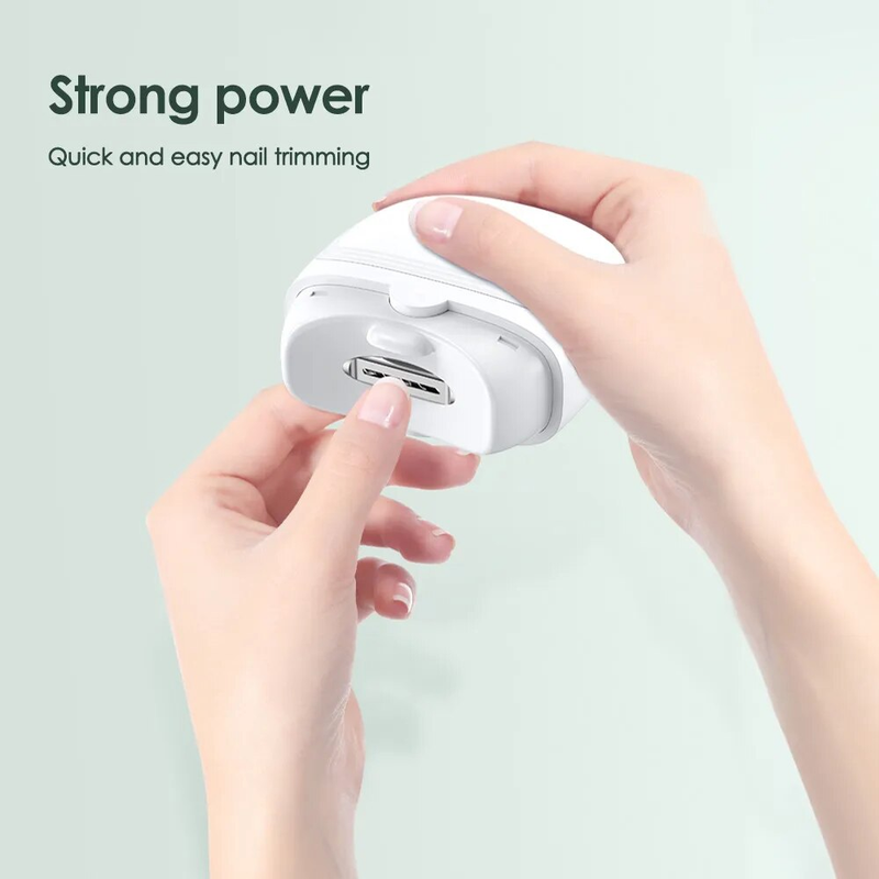 Güzellik Bakım mağazası Makas Şarj Edilebilir Elektrikli Mini Clipper Çocuk Yetişkinler Için Otomatik Tırnak Giyotin Manikür Parlatma Ile_voghion.com