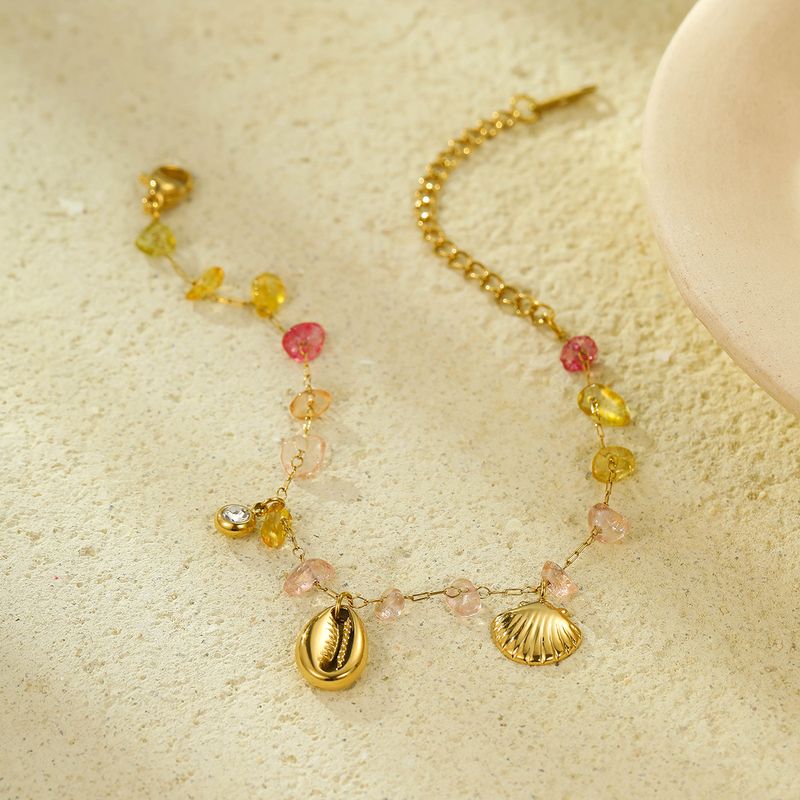 Conjunto de joyería chapada en acero inoxidable 304 con concha de estrella de mar para mujer al por mayor_voghion.com