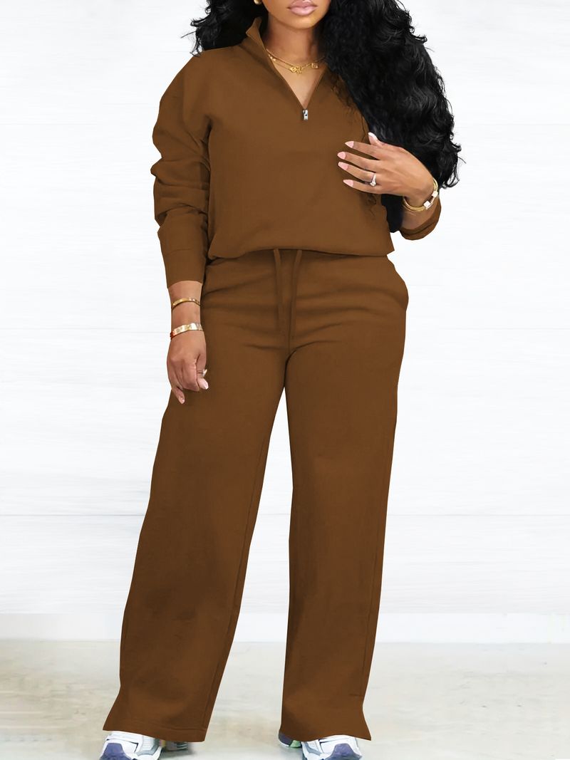 Abbigliamento da donna autunno e inverno felpa a maniche lunghe pantaloni con coulisse casual due pezzi suit_voghion.com