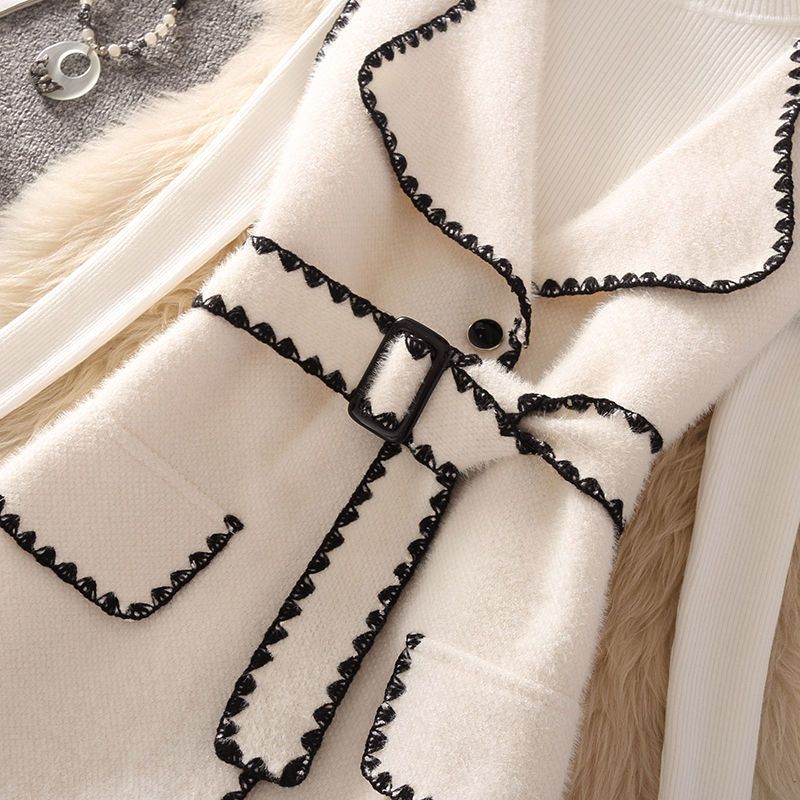 Komplet damski: sukienka-kamizelka i sweter z mieszanki wełny – dopasowany kołnierzyk marynarki, dopasowany krój (S-2XL) | Elegancja biurowa na jesień i zimę_voghion.com