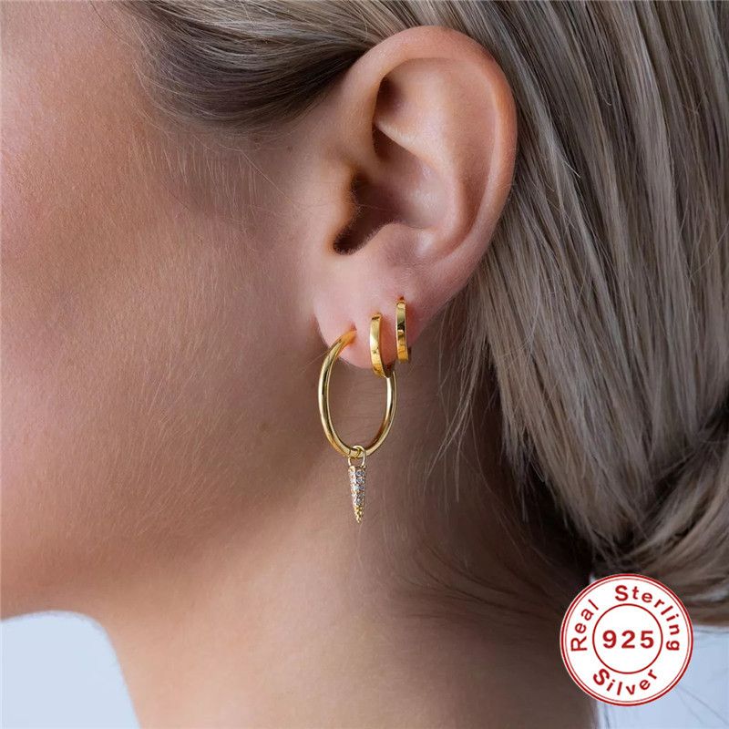 Damen Schmuck S925 Sterling Silber Ohrringe Charm Perlen Anhänger Ohrringe Accessoires Arbeitskleidung Ohrringe Anhänger_voghion.com