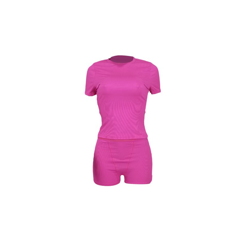 Women's Clothing New Fashion Sexy Solid Color Thread Two Piece Suit_voghion.com