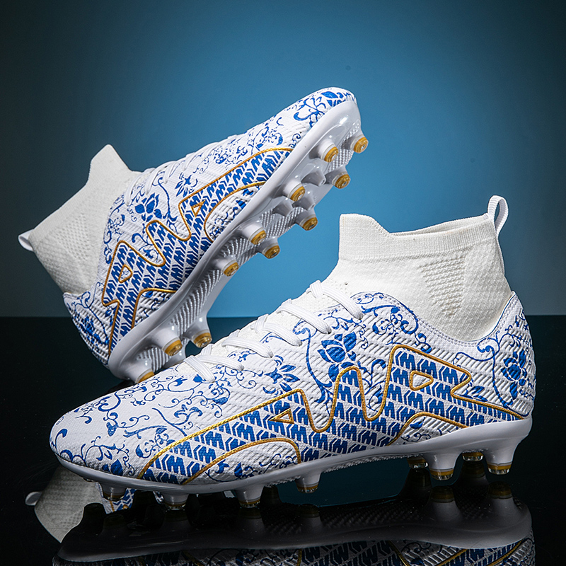 Miesten jalkapallokengät, korkeat nilkat, mukavat treenijalkapallokengät, ammattimaiset, ultrakevyet, liukumattomat, hengittävät, uudet_voghion.com