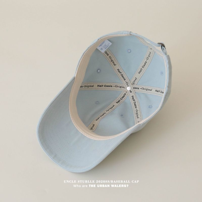 Gorra de béisbol de algodón puro con diseño de pico de pato: diseño ensanchado y profundo para rostro pequeño, gorra unisex ligera de color sólido para hombre y mujer._voghion.com