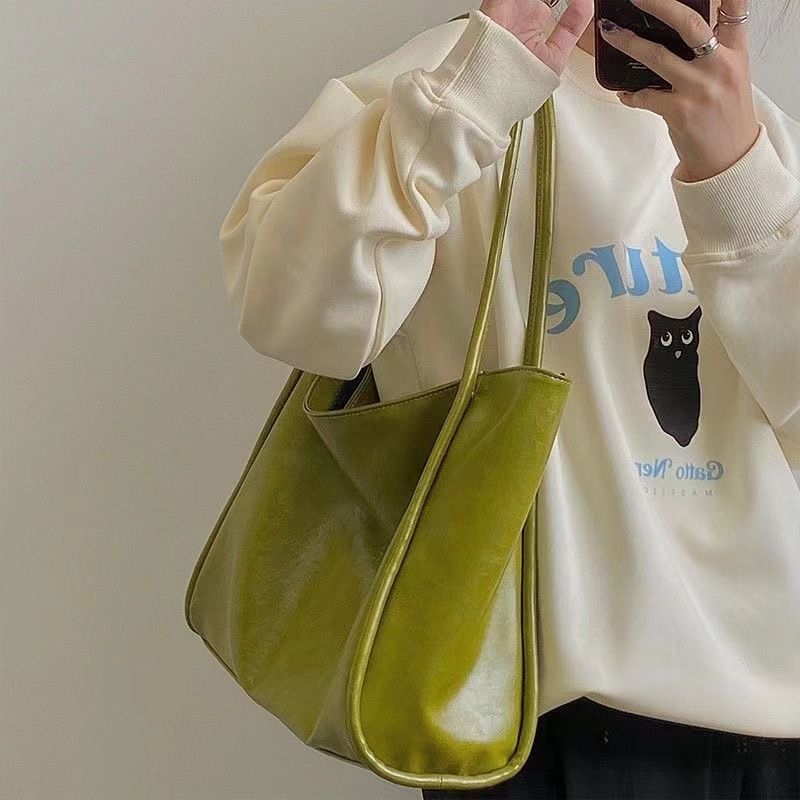 Textured large capacity bag shoulder bag computer handbag versatile underarm bag new mommy bag square tote bag_voghion.com