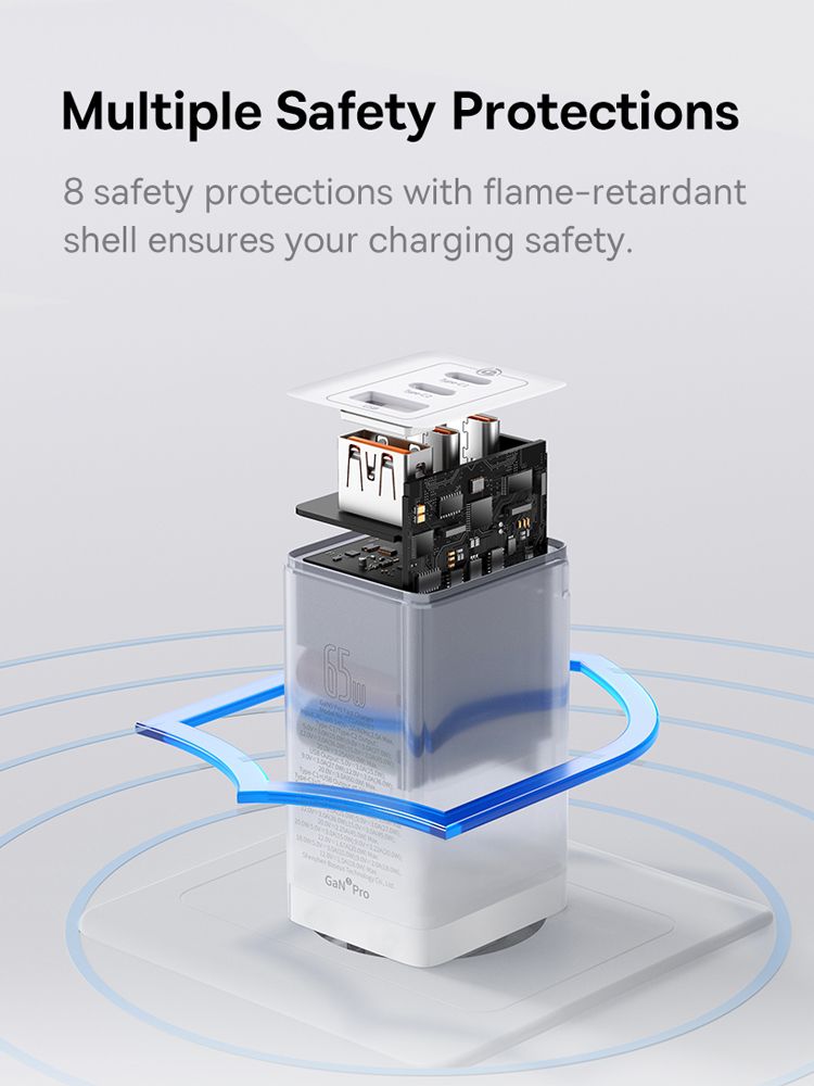 Unschlagbare Qualität Baseus GaN 65W USB C Ladegerät Schnellladung PD3.0 QC4.0 für IPhone13/14/15Pro Buch Notebook Laptops_voghion.com