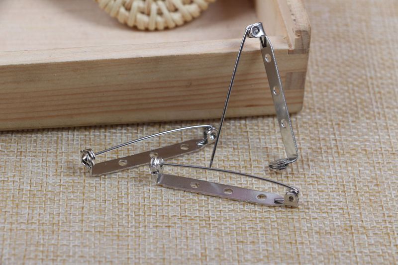 2.5CM-3.8CM Copper Iron Metal Safety Pin With Lock Buckle Brooch_voghion.com