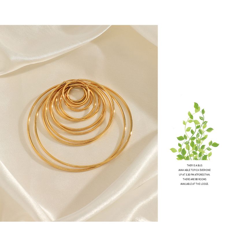 Orecchini a cerchio unisex semplici e alla moda, da donna, in stile INS, con design di nicchia, in acciaio inossidabile._voghion.com