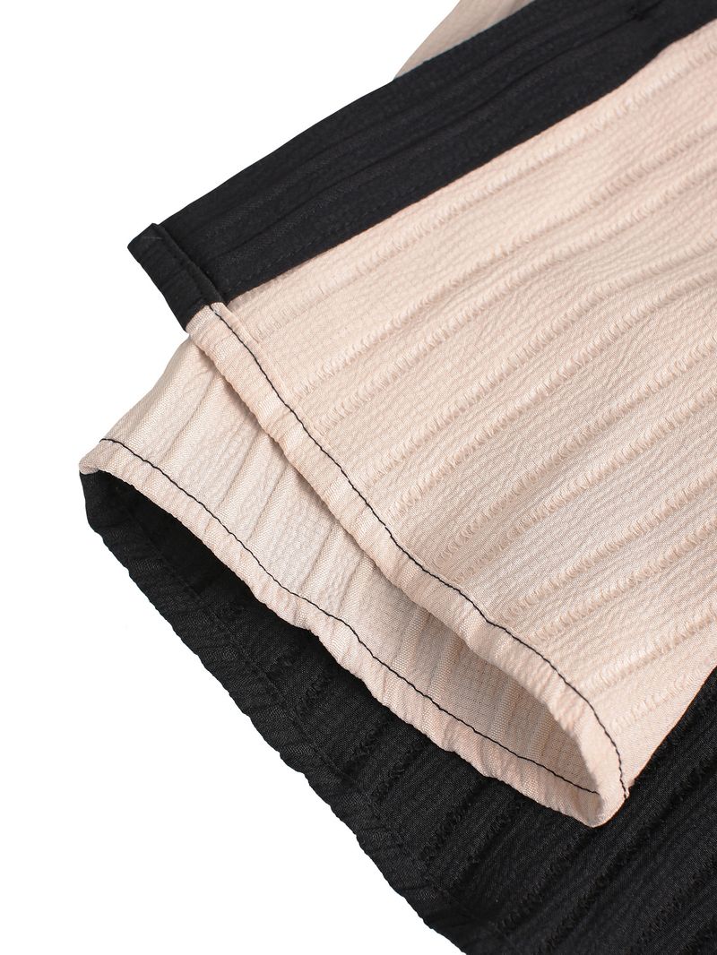European And American Spring And Summer Men's Casual Loose Waffle Stitching Corduroy Short Sleeved Trousers Suit Two Piece Suit_voghion.com