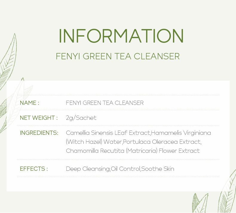 FENYI Grönt te 4 stycken hudvårdsprodukt Resestorlek Prov 1 stycke_voghion.com