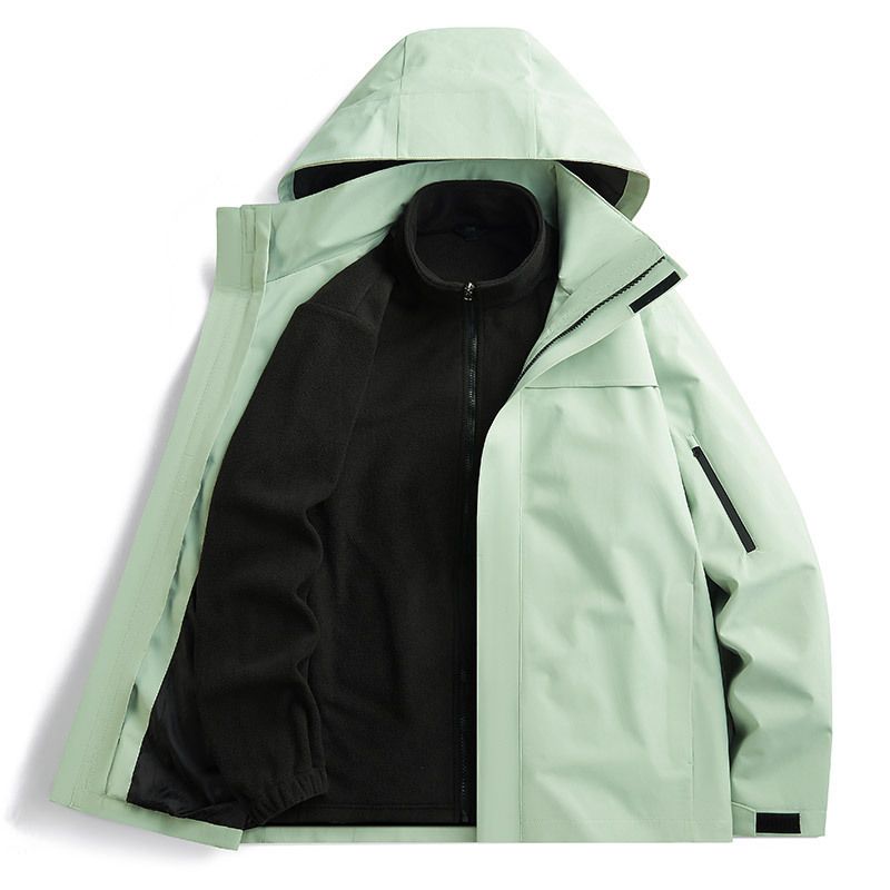 Veste de randonnée trois-en-un pour homme et femme, coupe-vent et déperlante, doublure intérieure amovible, nouvelle collection automne-hiver_voghion.com