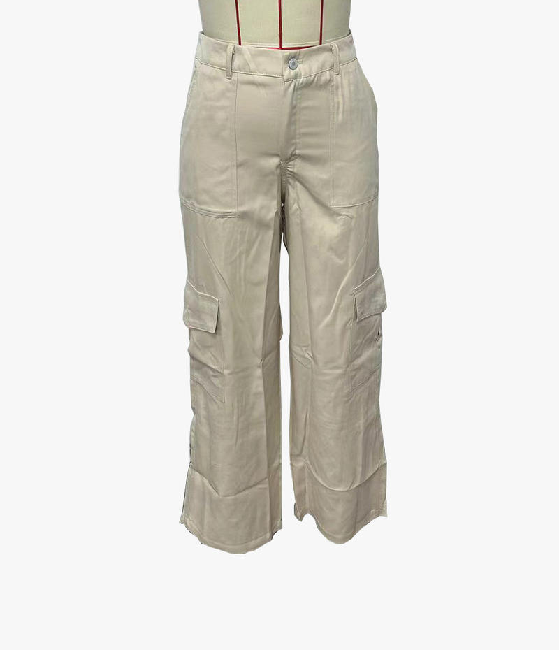 Versatile casual pants, three-dimensional pocket trousers, overalls_voghion.com
