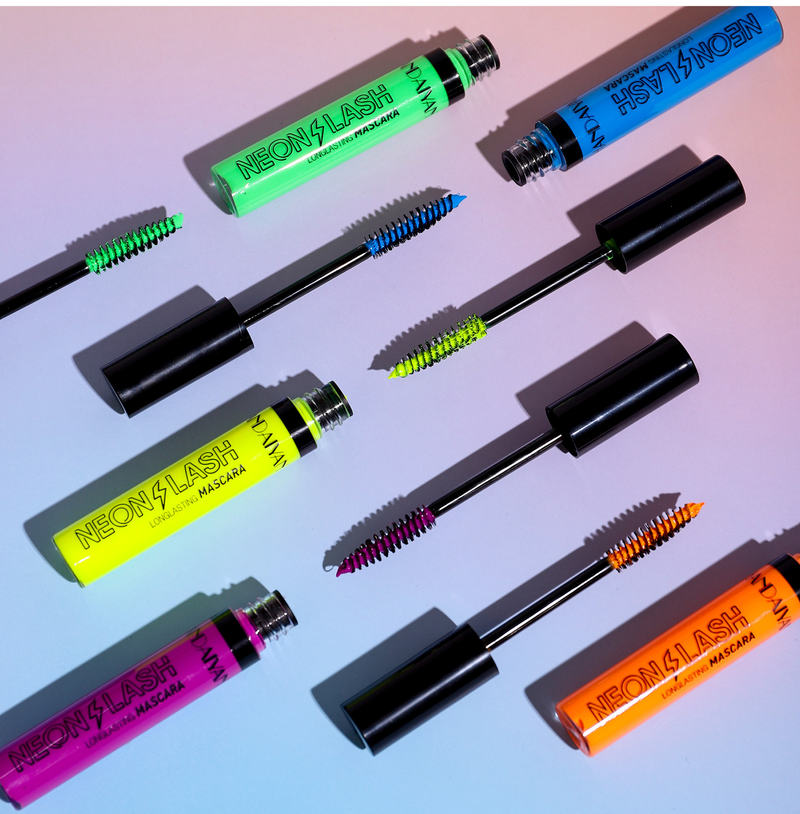 Fluoreszierende Wimperntusche, langlebige, wasserfeste Wimperntusche für Festival-Partys_voghion.com
