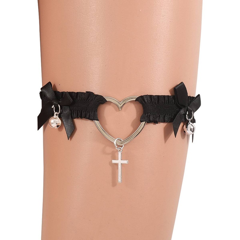 Nightclub sexy moda gamba anello elastico fiocco catena frange gamba catena cavigliera donna_voghion.com