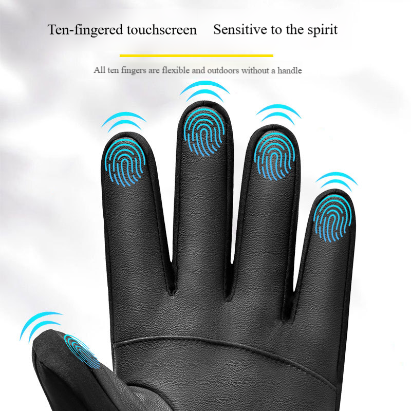 Guantes de esquí unisex para hombre y mujer, impermeables, resistentes al invierno, con forro polar, gruesos, para ciclismo, cálidos, para pantalla táctil, para invierno_voghion.com