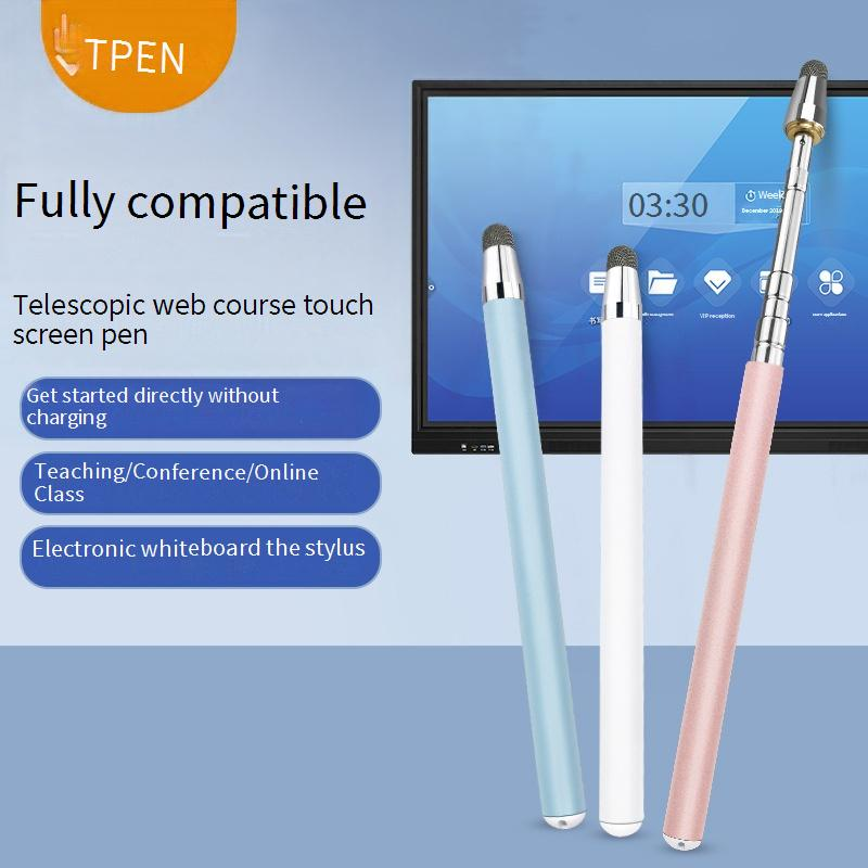 Caneta de toque retrátil com tela sensível ao toque para aulas online Tpen, bastão de leitura e aprendizado, caneta de toque para crianças_voghion.com