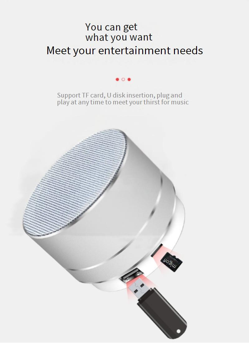 Tragbare Lautsprecher Metall A10 Bluetooth-Lautsprecher Bass Kleine Stahlkanone Mini Bluetooth-Lautsprecher Geschenk-Support-Logo_voghion.com