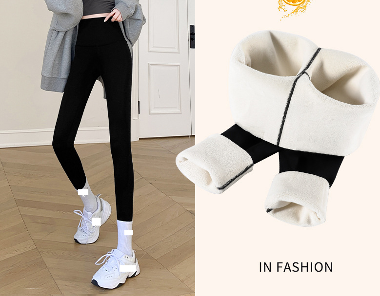 Damen-Leggings mit hohem Bund und Fleecefutter – warme Yoga-Hose mit Bauchkontrolle, dehnbar und bequem für den Winter_voghion.com