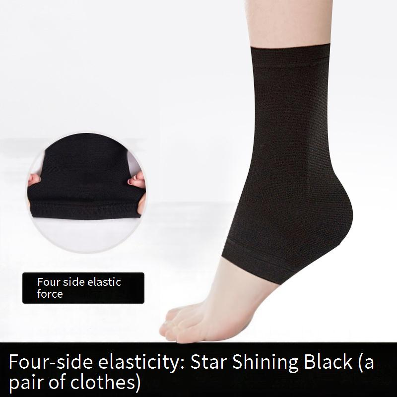 Tutore di supporto per caviglia in nylon per uomo e donna - Recupero da infortuni sportivi, calore e stabilità delle articolazioni per corsa, calcio, escursionismo (nero/grigio/pelle, paio)_voghion.com