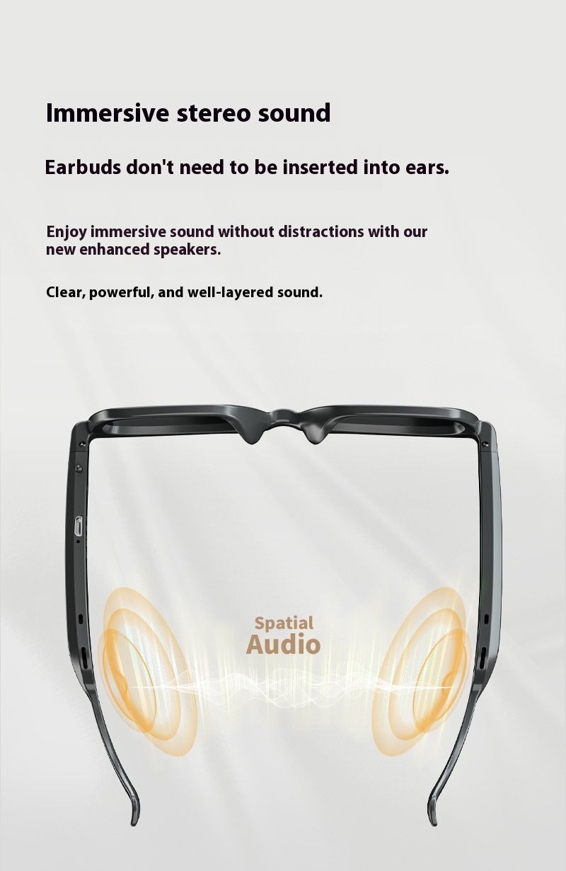 Smart Bluetooth Glasses With Bone Conduction Audio, Polarized & Blue Light Blocking Lenses – Translating Sunglasses For Calls, Music & Travel_voghion.com